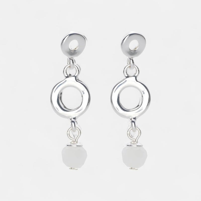 Fine | Silver & Pink Earring