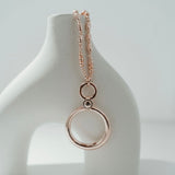 Gorgeous Rose Gold Double Ring Necklace