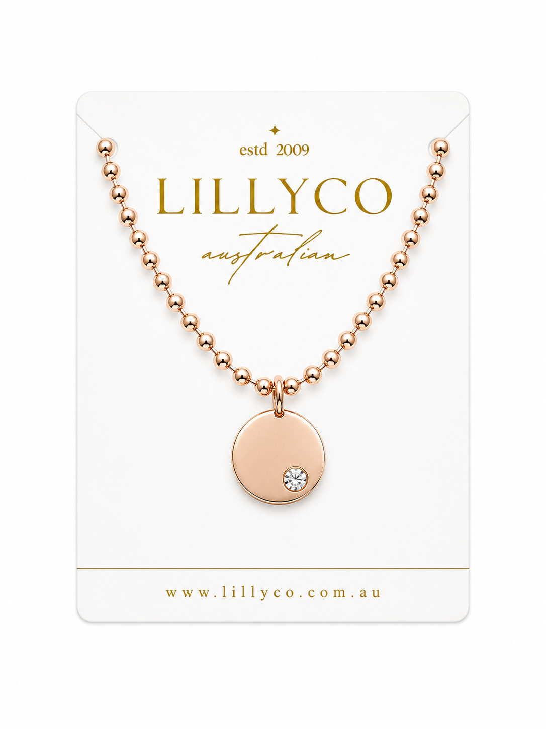 Fine | Short Rose Gold Disc Necklace