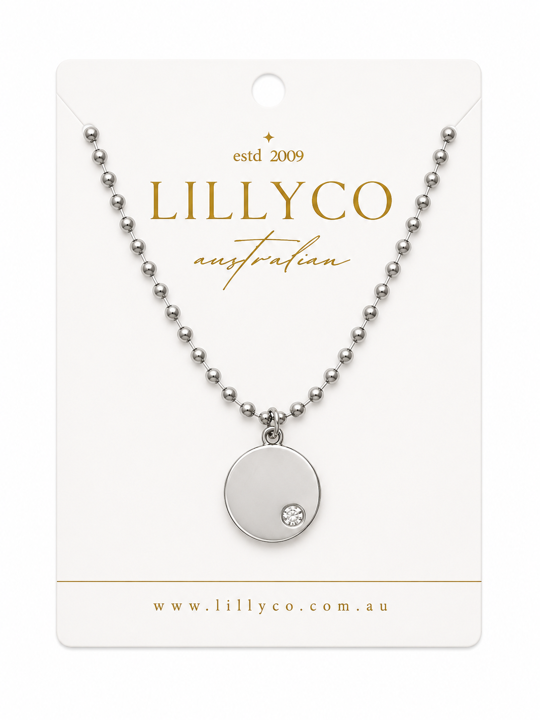 Fine | Short Silver Disc Necklace