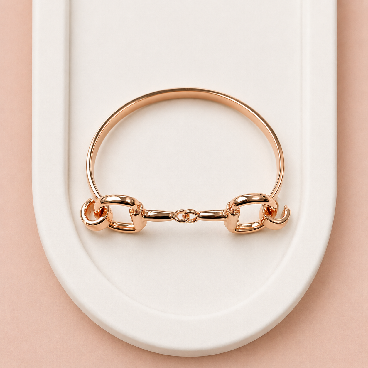 Rose Gold Horse Bit Bangle