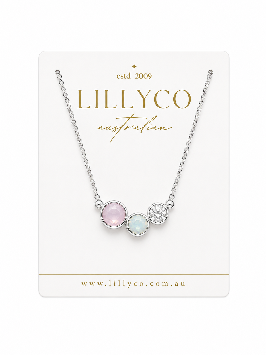 Fine | Short Silver Pink & Clear CZ Necklace
