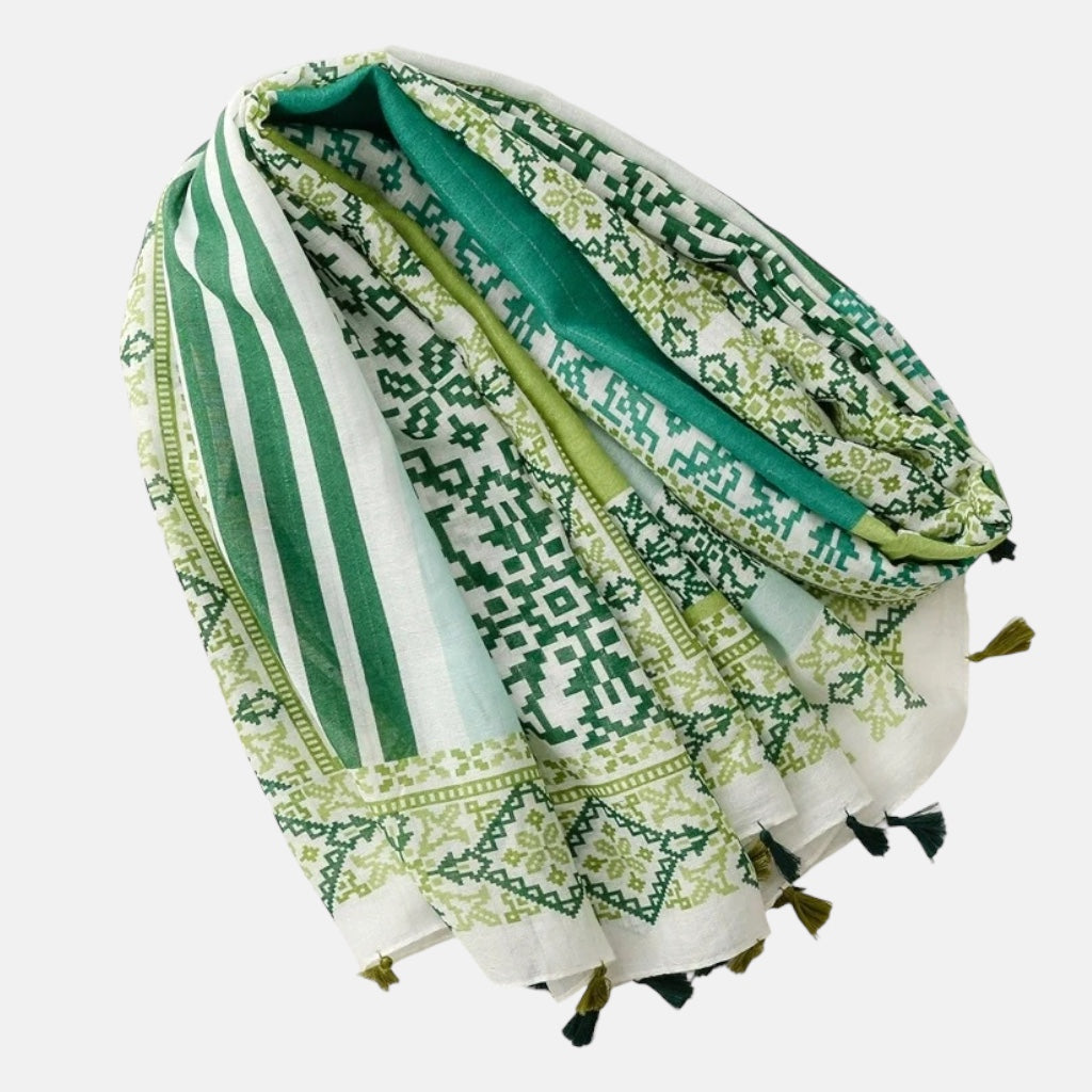 Ladies | Lime Green & Green Scarf