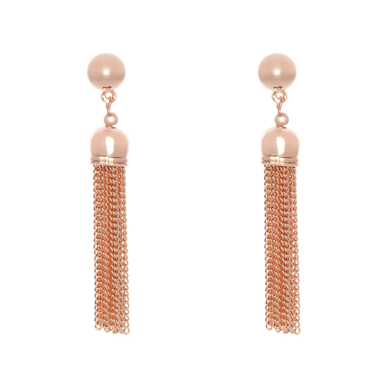 Fine | Rose Gold Tassel Earring