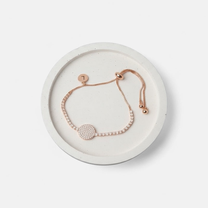 Fine | Rose Gold Round Bling Bracelet