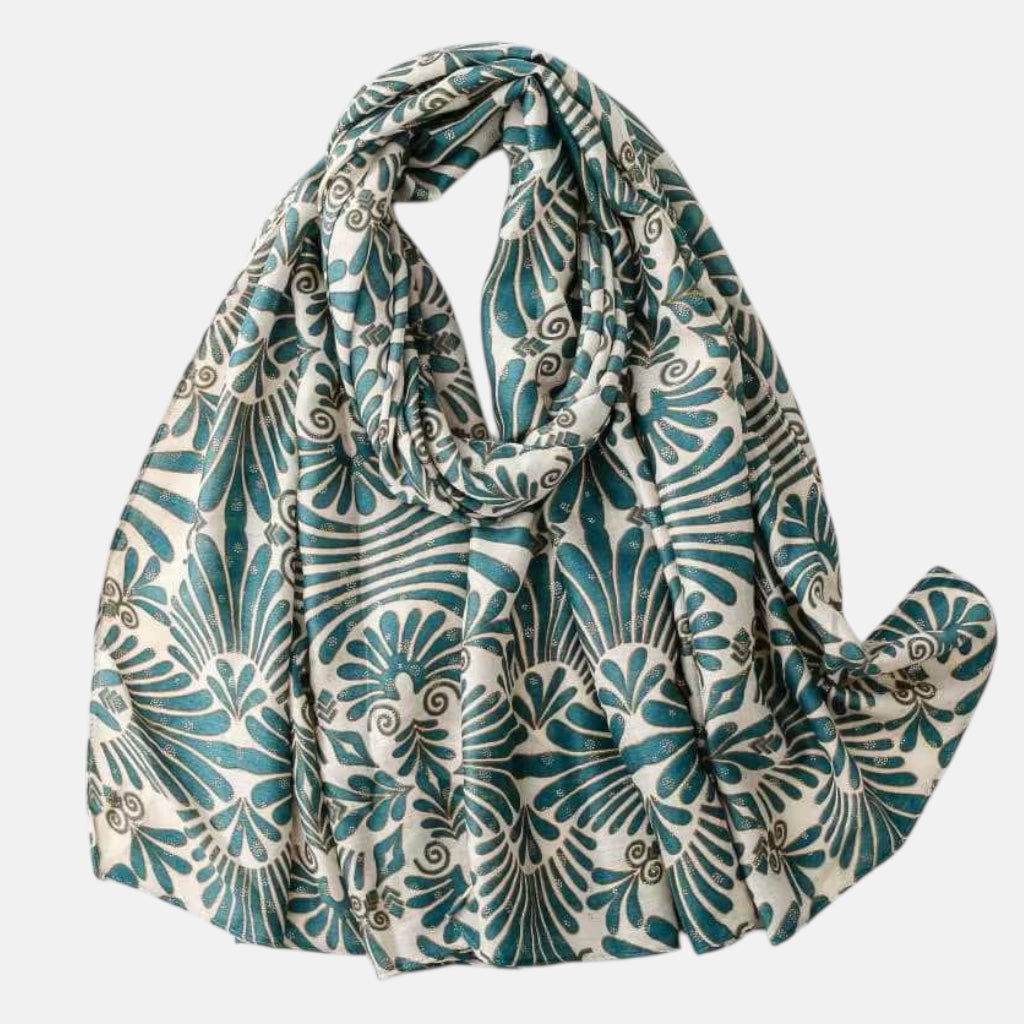 Ladies | Teal Pattern Scarf
