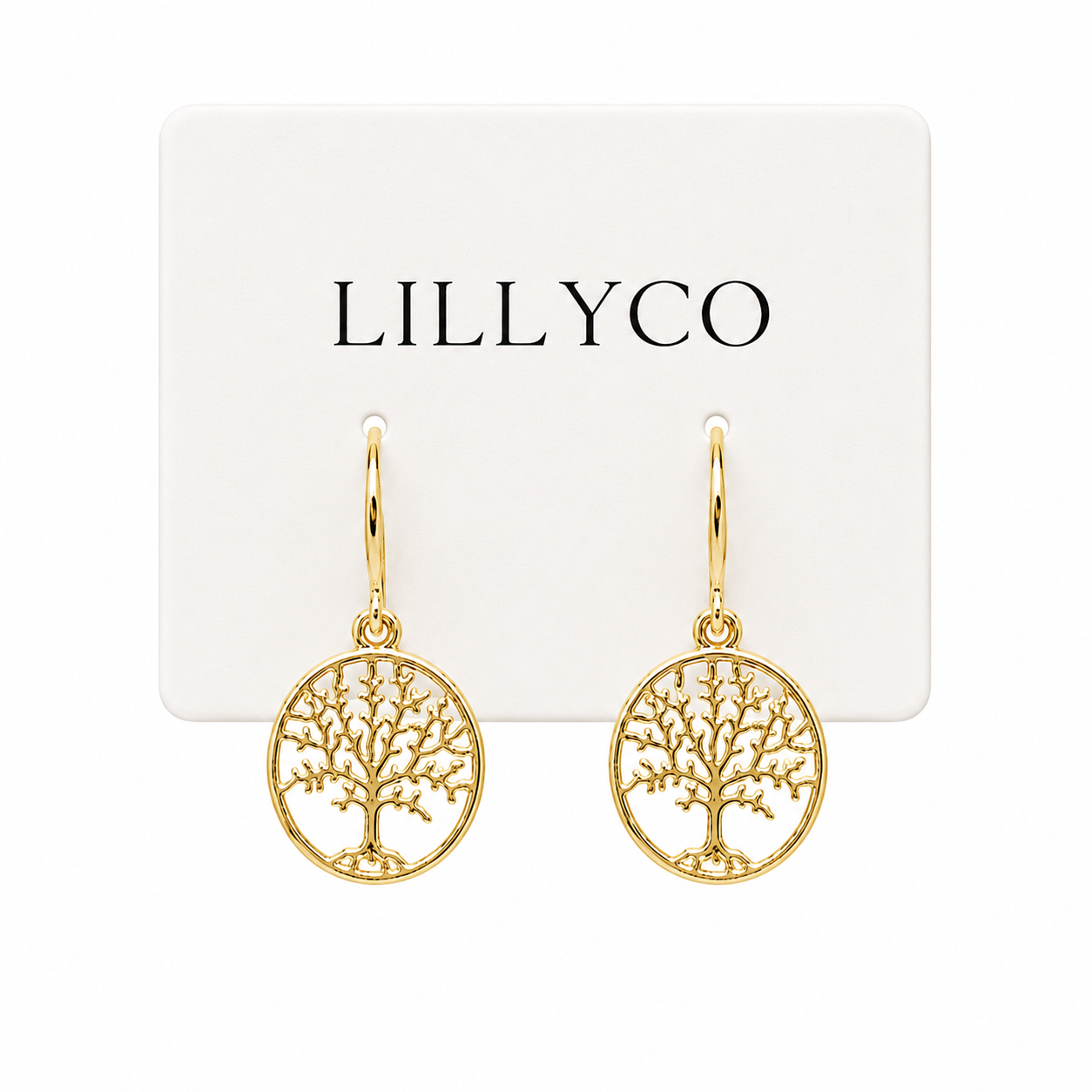 Yellow Gold Tree Earring