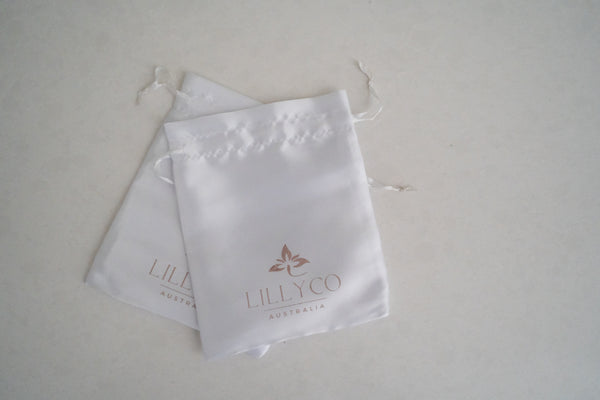 White Satin Pouch | Medium | Pack of 2 | Lillyco AUSTRALIA