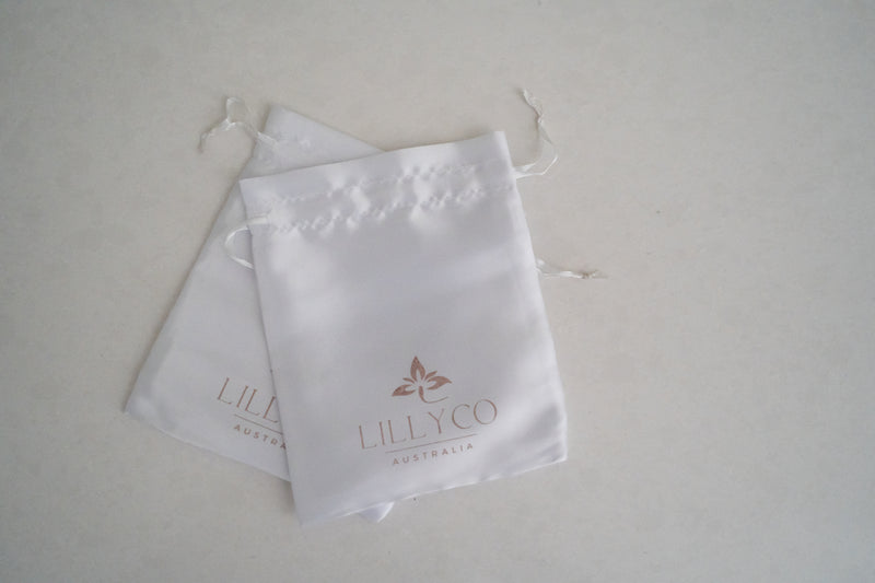 White Satin Pouch | Large | Pack of 2 | Lillyco AUSTRALIA
