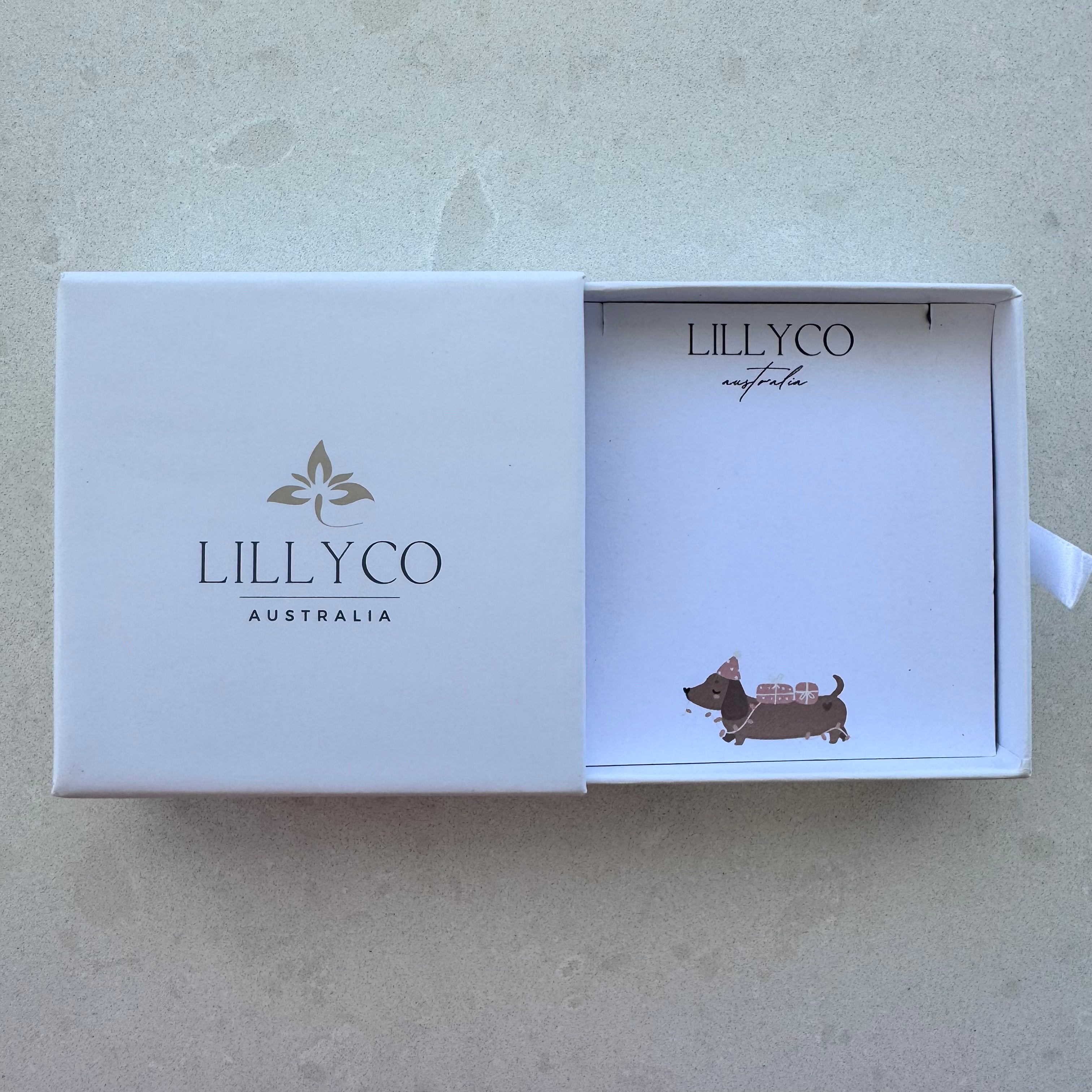 Christmas Sausage Dog| Branded Insert | White Branded Gift Box