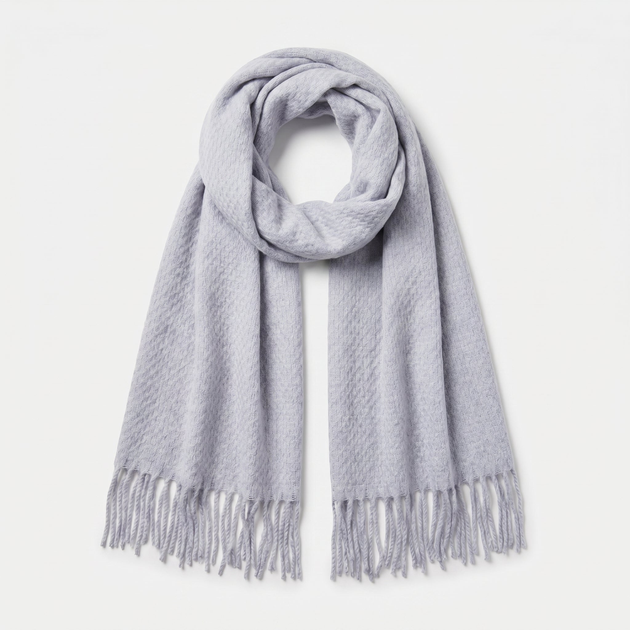 Ladies Winter | Blue Long Fringe Acrylic Scarf | LAST ONE