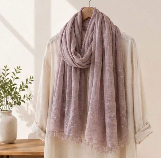 Ladies | Beautiful Pink Sequent Scarf