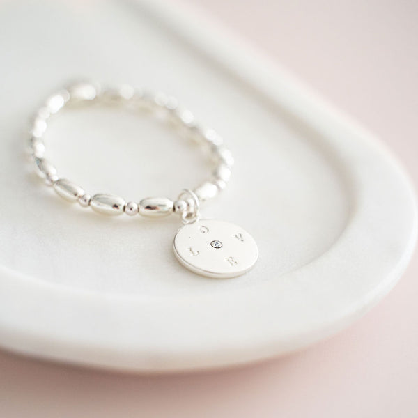 LOVE | Silver "LOVE" Pendant Bracelet