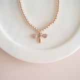 Rose Gold Bead Bee Bracelet