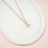SHORT | Matt Rose Gold Pearl Necklace