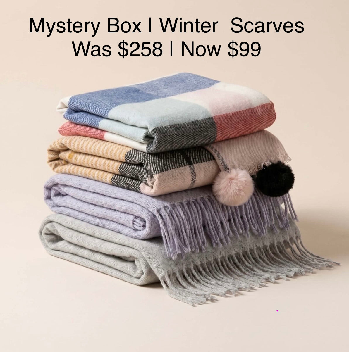 Mystery Box | Ladies Winter Scarves | Qty 4