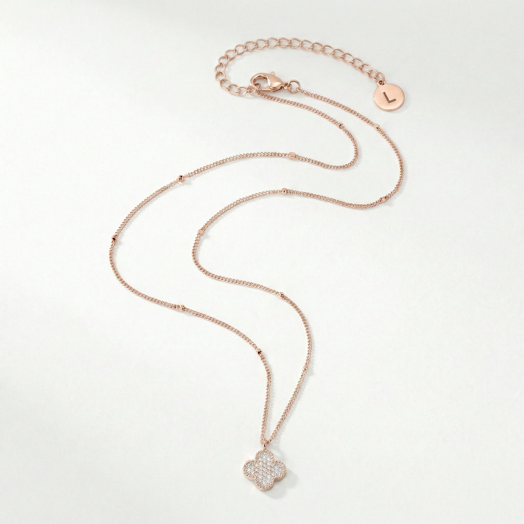 Fine | Short Rose Gold Flower Necklace