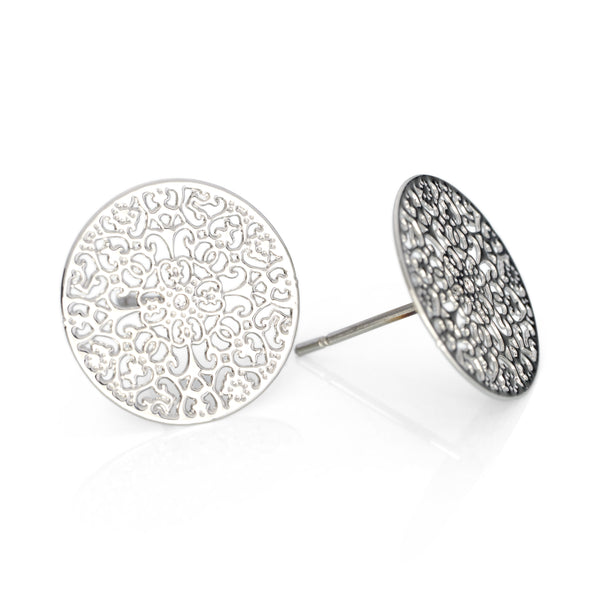 Fine | Boxed Silver Disc Earrings