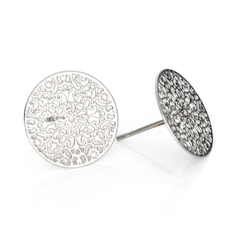 Fine | Boxed Silver Disc Earrings