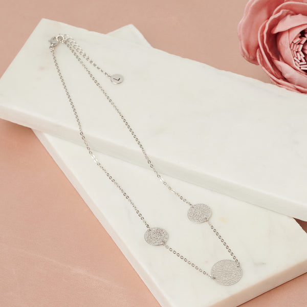 Fine | Boxed Silver 3 Disc Necklace
