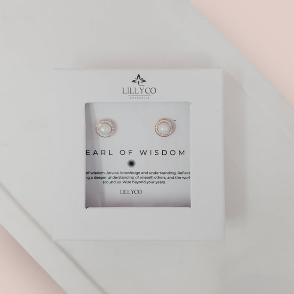 Fine | Pearl of Wisdom Boxed Rose Gold Earring