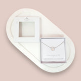 Fine | Boxed Silver Round Crystal Necklace