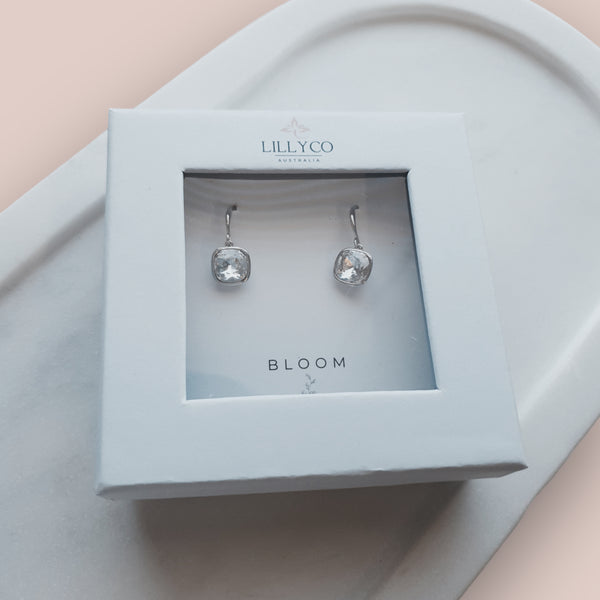 Fine | Boxed Silver Crystal & Pearl Earrings