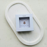 Fine | #1 Circle of Life Boxed Rose Gold Round Bling Necklace