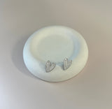 Fine | Sophia Hand Drawn Heart Earring | Silver