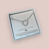 Fine | Forever Loved Boxed Bling Heart Necklace | Silver