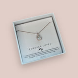 Fine | Forever Loved Boxed Square Crystal Necklace | Rose Gold