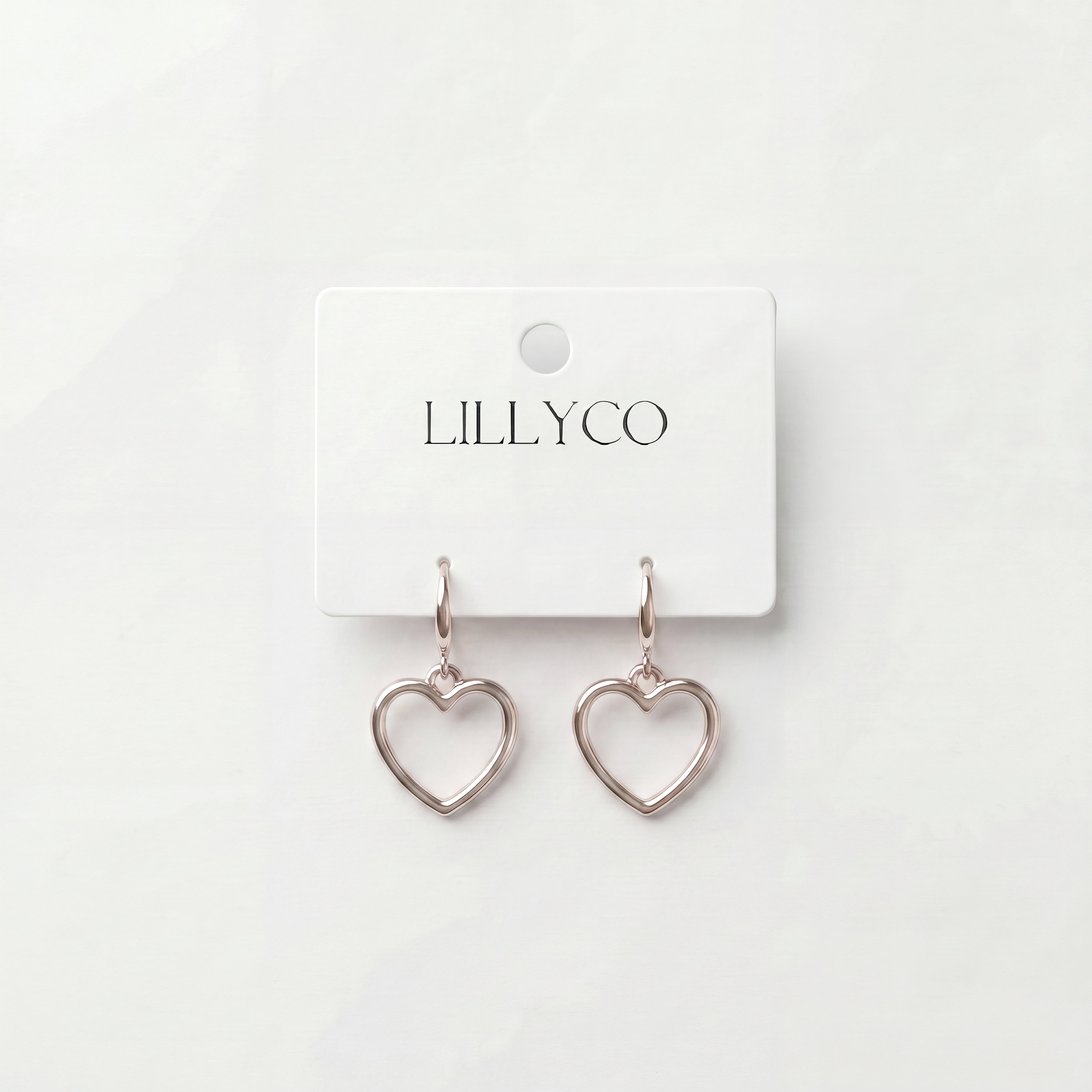 Stunning Silver Heart Hook Earring