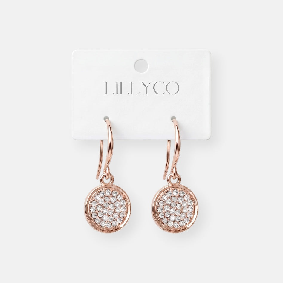 Rose Gold Drop Cubic Zirconia Earring
