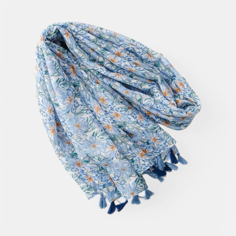 Ladies | Pretty Blue Flora Scarf