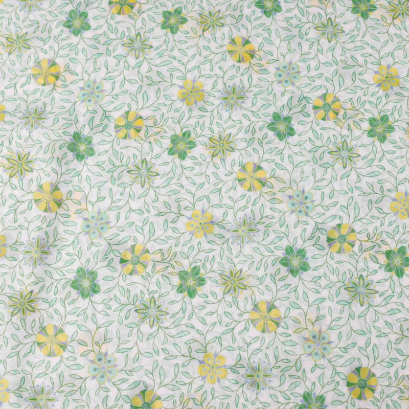 Ladies | Green & Yellow Floral Print Scarf