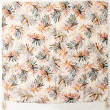 Ladies | Cream Scarf w Leaf Print