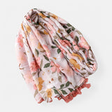 Ladies | Pink & Mustard Flower Scarf