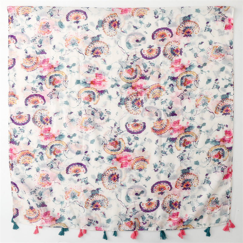 Ladies | Peacock Floral Scarf