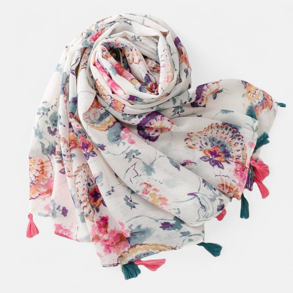 Ladies | Peacock Floral Scarf