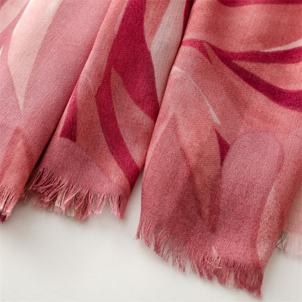 Ladies | Pink Abstract Scarf