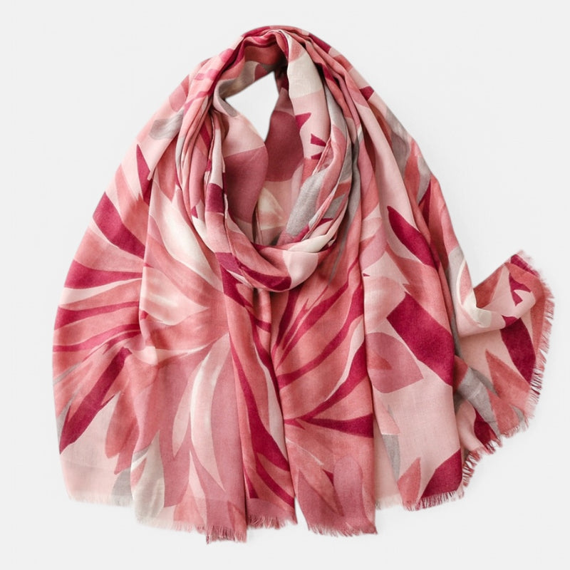 Ladies | Pink Abstract Scarf