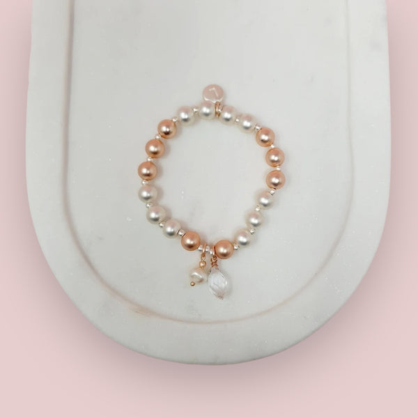 Matt Mixed Pearl & Crystal Bracelet