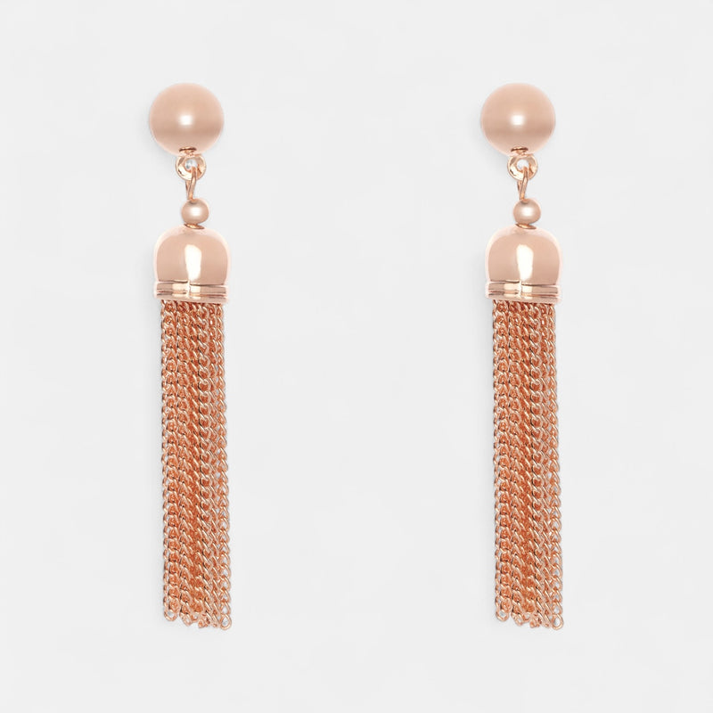 Fine | Rose Gold Tassel Earring