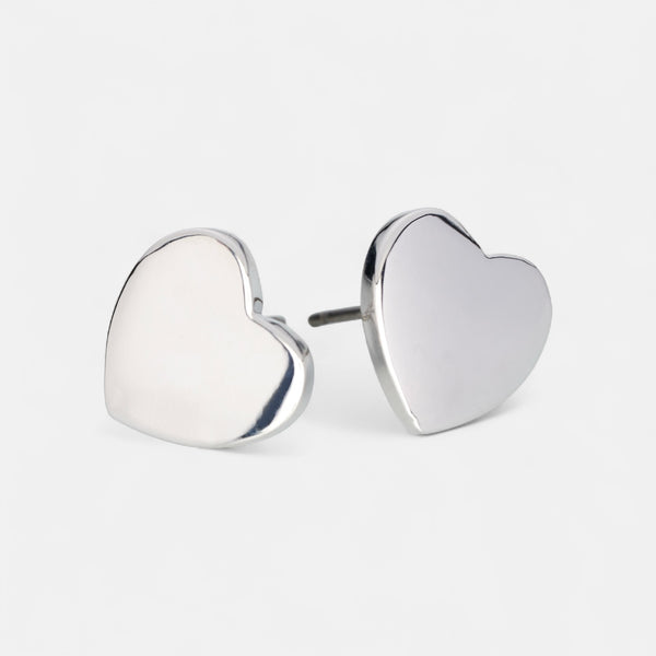 Fine | Silver Heart Earrings