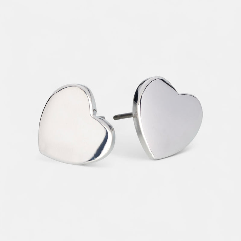 Fine | Silver Heart Earrings