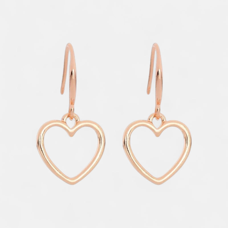 Fine | Rose Gold Heart Earrings