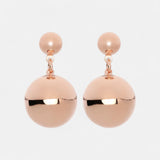 Fine | Rose Gold Drop Ball Earring