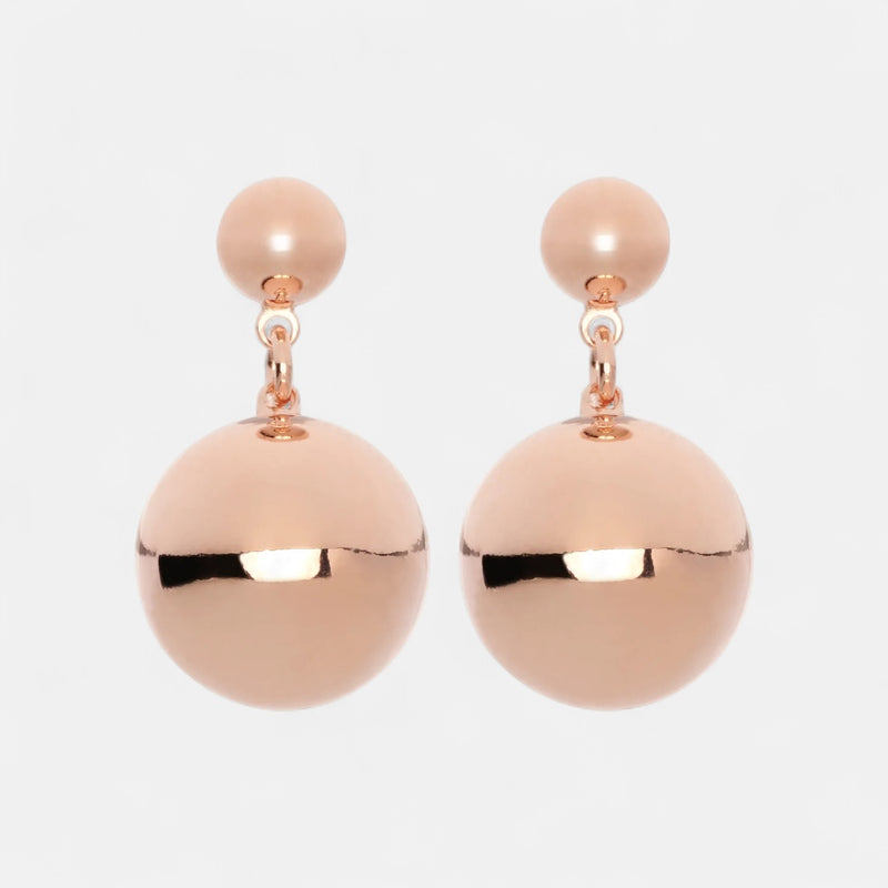 Fine | Rose Gold Drop Ball Earring