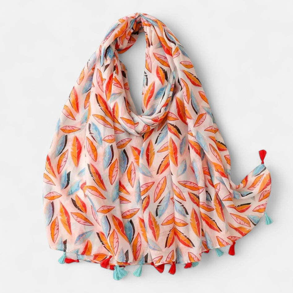 Ladies Bright Multi Color Print Scarf