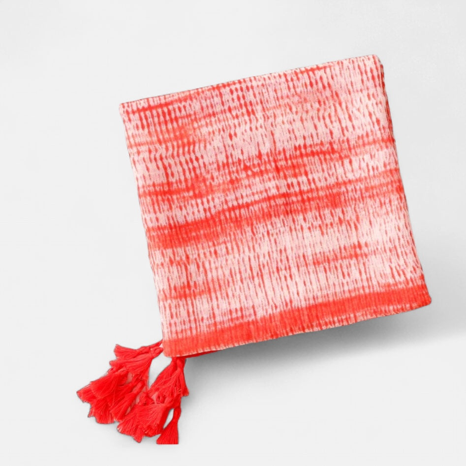 Ladies Bright Pink & White Scarf